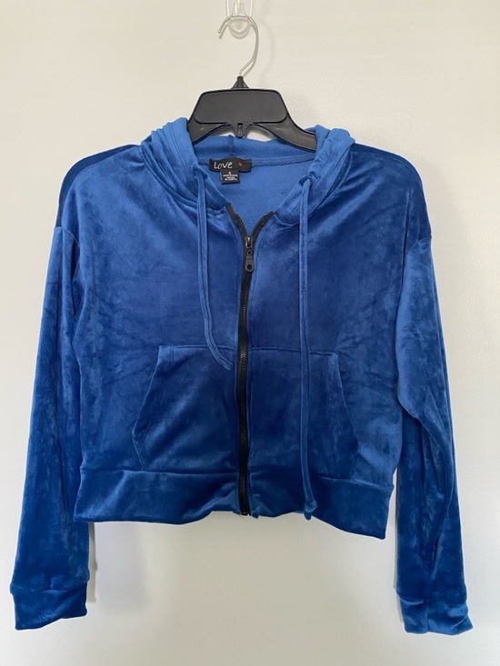 Love Tops - Love Royal Blue Velour Zip Front Track Suit Set